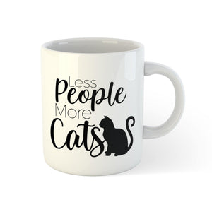 Less People More Cats - 11oz | Pets to Prints.