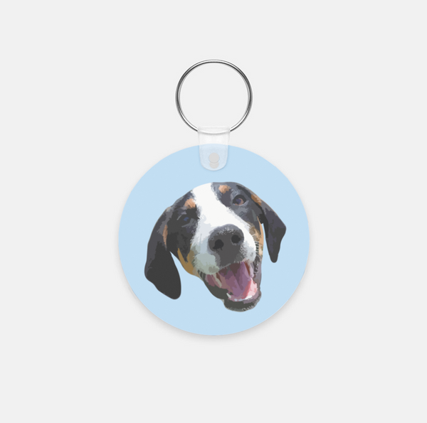 Custom Pet Key Chain - Round | Pets to Prints.