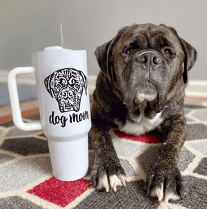 Custom Pet Portrait 40oz Tumbler w/handle - Pets to Prints