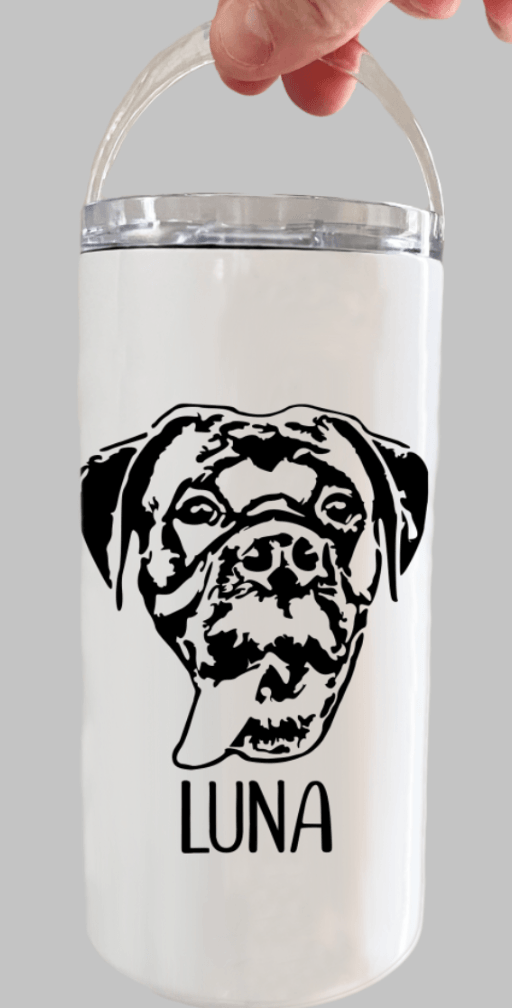 Custom Pet Portrait Insulated Can Cooler 4 in 1 - Pets to Prints
