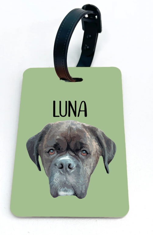 Custom Pet Portrait Luggage Tag