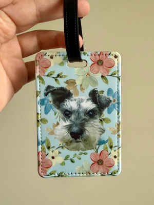 Custom Pet Portrait Luggage Tag - Pets to Prints