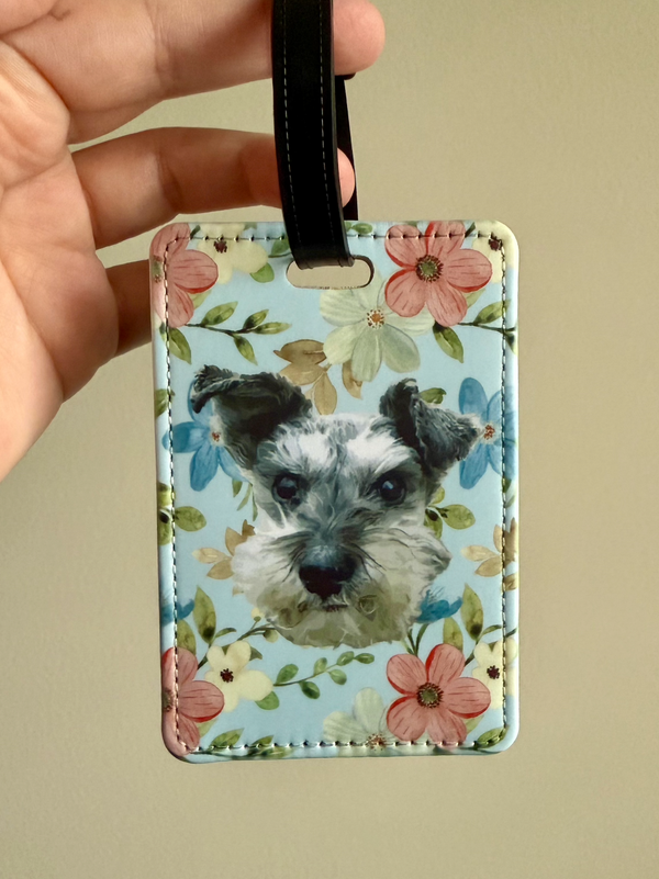 Custom Pet Portrait Luggage Tag