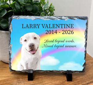 Custom Pet Portrait Memorial Photo Slate