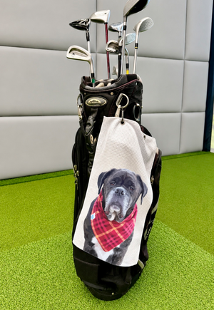 Custom Pet Portrait Golf Towel