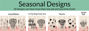 Custom Pet Portrait Color Changing Glass Cup + Seasonal Designs - Pets to Prints