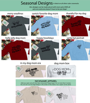 Custom Pet Portrait Crewneck + Seasonal Designs - Pets to Prints