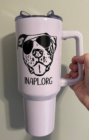 Custom Pet Portrait 40oz Tumbler w/handle - Pets to Prints