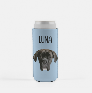 Custom Pet Slim Koozie 2 Pack - Single Image | Pets to Prints.