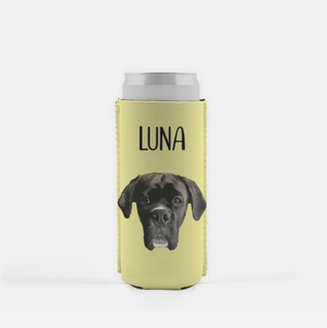 Custom Pet Slim Koozie 2 Pack - Single Image | Pets to Prints.