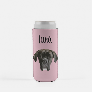 Custom Pet Slim Koozie 2 Pack - Single Image | Pets to Prints.