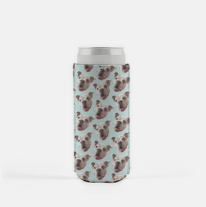 Custom Pet Slim Koozie 2 Pack - Repeating Pattern - Pets to Prints
