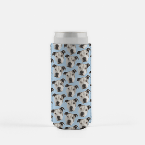 Custom Pet Slim Koozie 2 Pack - Repeating Pattern - Pets to Prints