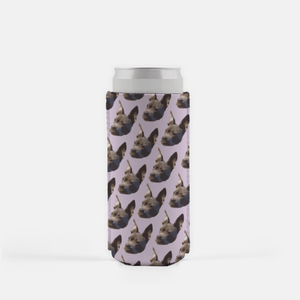 Custom Pet Slim Koozie 2 Pack - Repeating Pattern - Pets to Prints