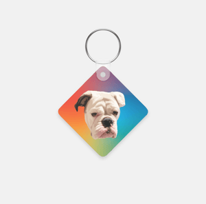 Custom Pet Key Chain - Square | Pets to Prints.