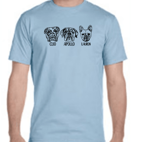 Custom Pet Portrait T-Shirt - Pets to Prints