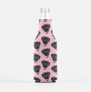 Custom Pet Bottle Koozie 2 Pack - Repeating Pattern - Pets to Prints