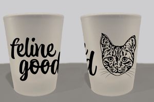 Custom Pet Portrait Frosted Shot Glass - Pets to Prints