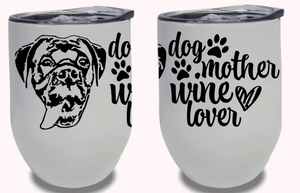 Custom Pet Portrait Wine Tumbler - Pets to Prints